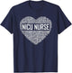 NICU Nurse Heart Gift Neonatal Nursing Care Newborn Gifts T-Shirt - T-Shirt | Navy