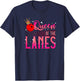 Female Bowling Player Design | bowler | Bowling T-Shirt - T-Shirt | Navy