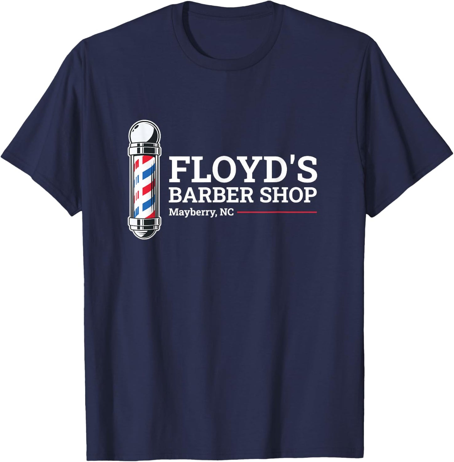 Floyd's Barber Shop Mayberry North Carolina T-Shirt - T-Shirt | Navy
