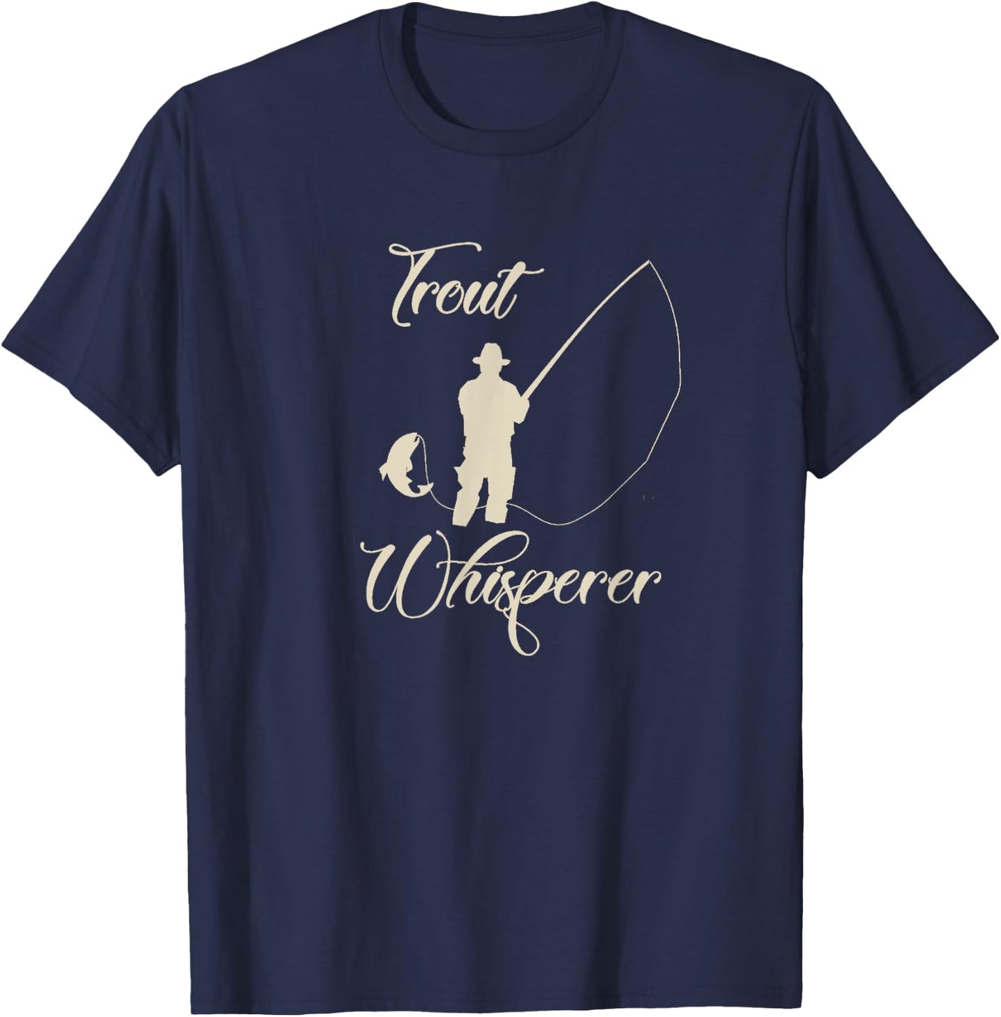 Trout Fishing "Trout Whisperer" fly fishing T-Shirt - T-Shirt | Navy