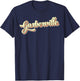 Garberville Retro Art Baseball Font Vintage T-Shirt - T-Shirt | Navy