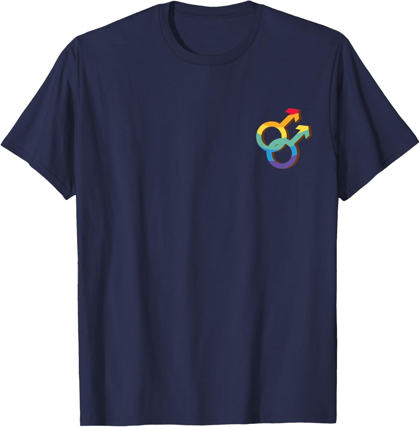Gay Symbol at Heart Gay T-Shirt - T-Shirt | Navy