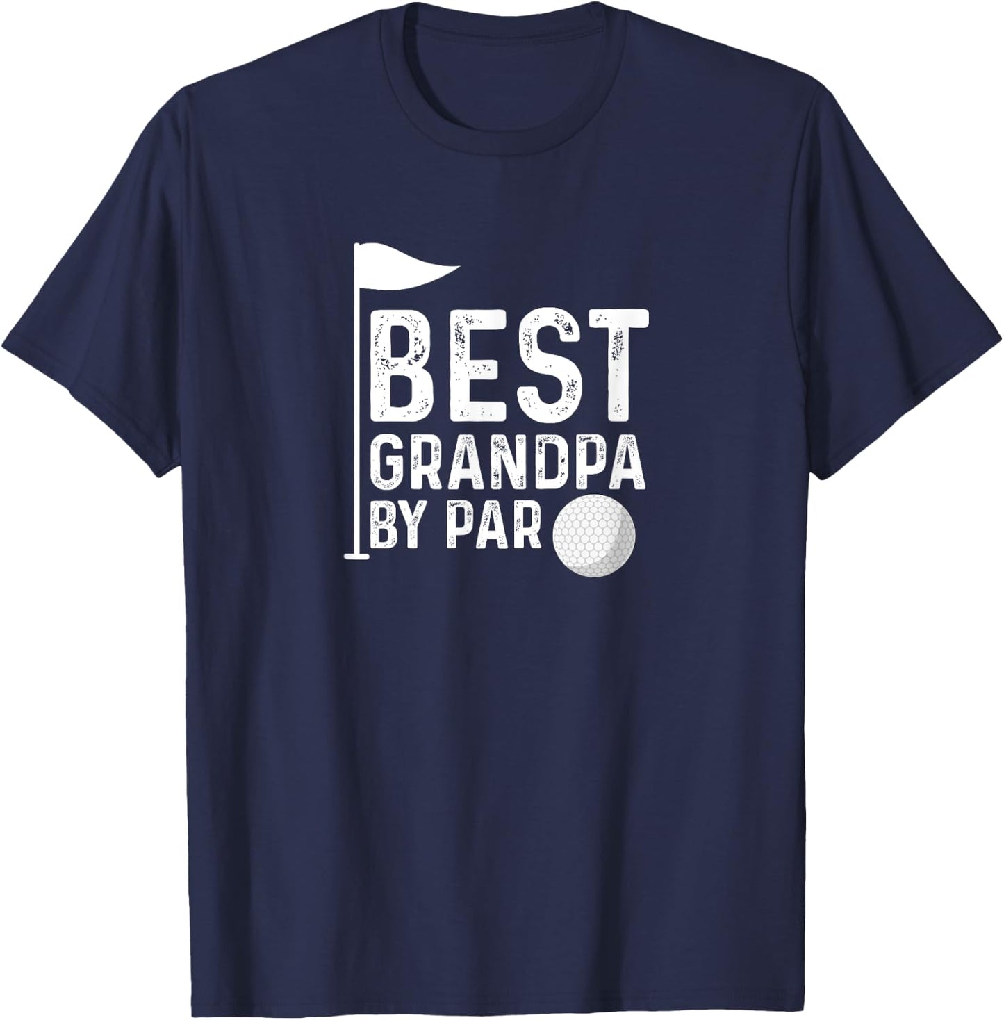Best Grandpa By Par Father's Day Golf Grandad Golfing T-Shirt - T-Shirt | Navy