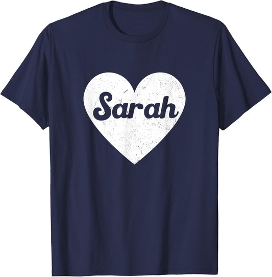 I Heart Sarah - First Names And Hearts, I Love Sarah T-Shirt - T-Shirt | Navy