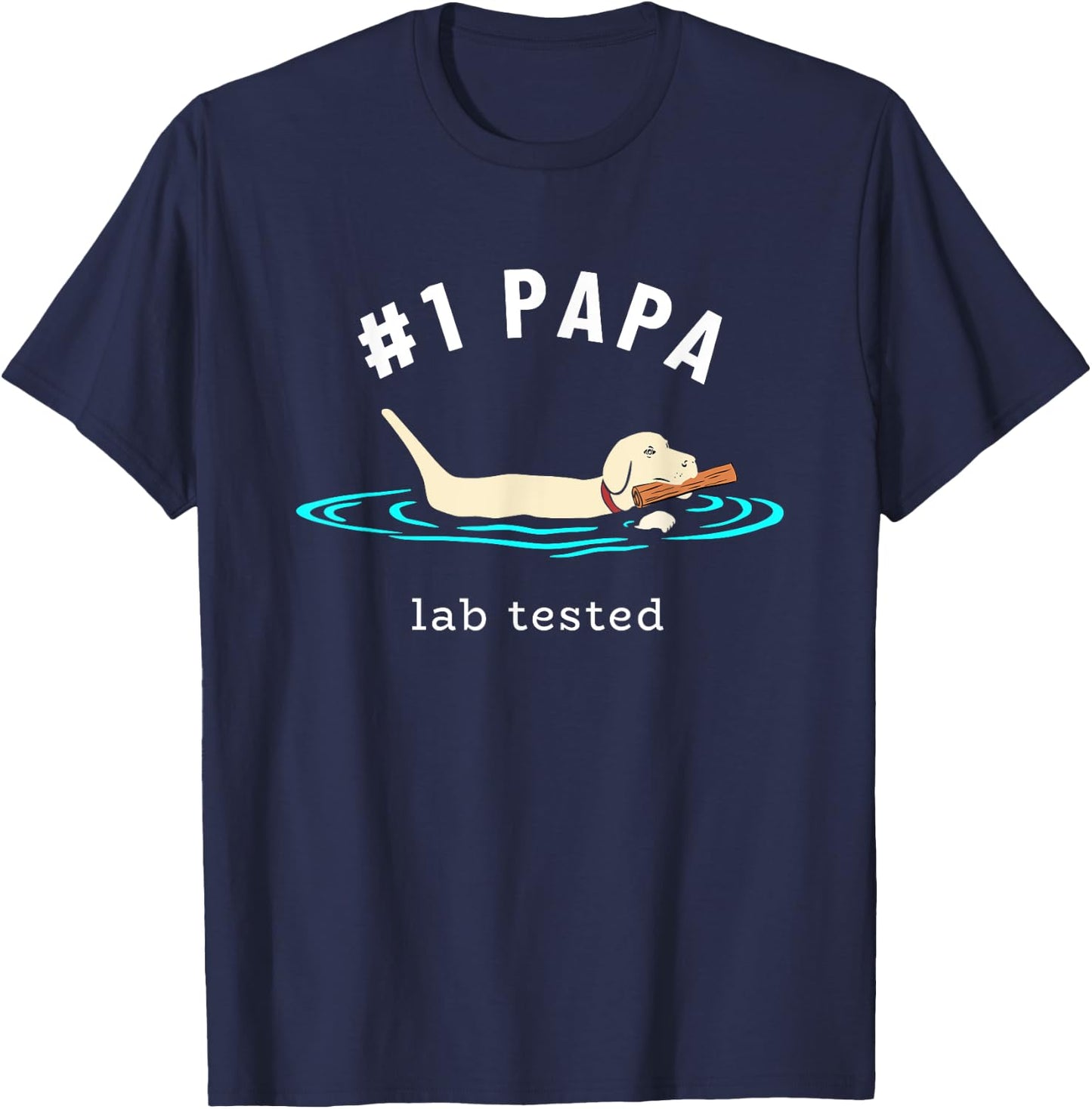 Lab Papa Yellow Labrador Retriever - Lab Dog Lover Men T-Shirt - T-Shirt | Navy
