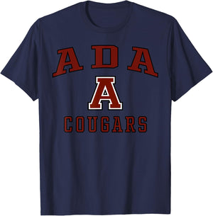 Ada High School Cougars C1 T-Shirt - T-Shirt | Navy