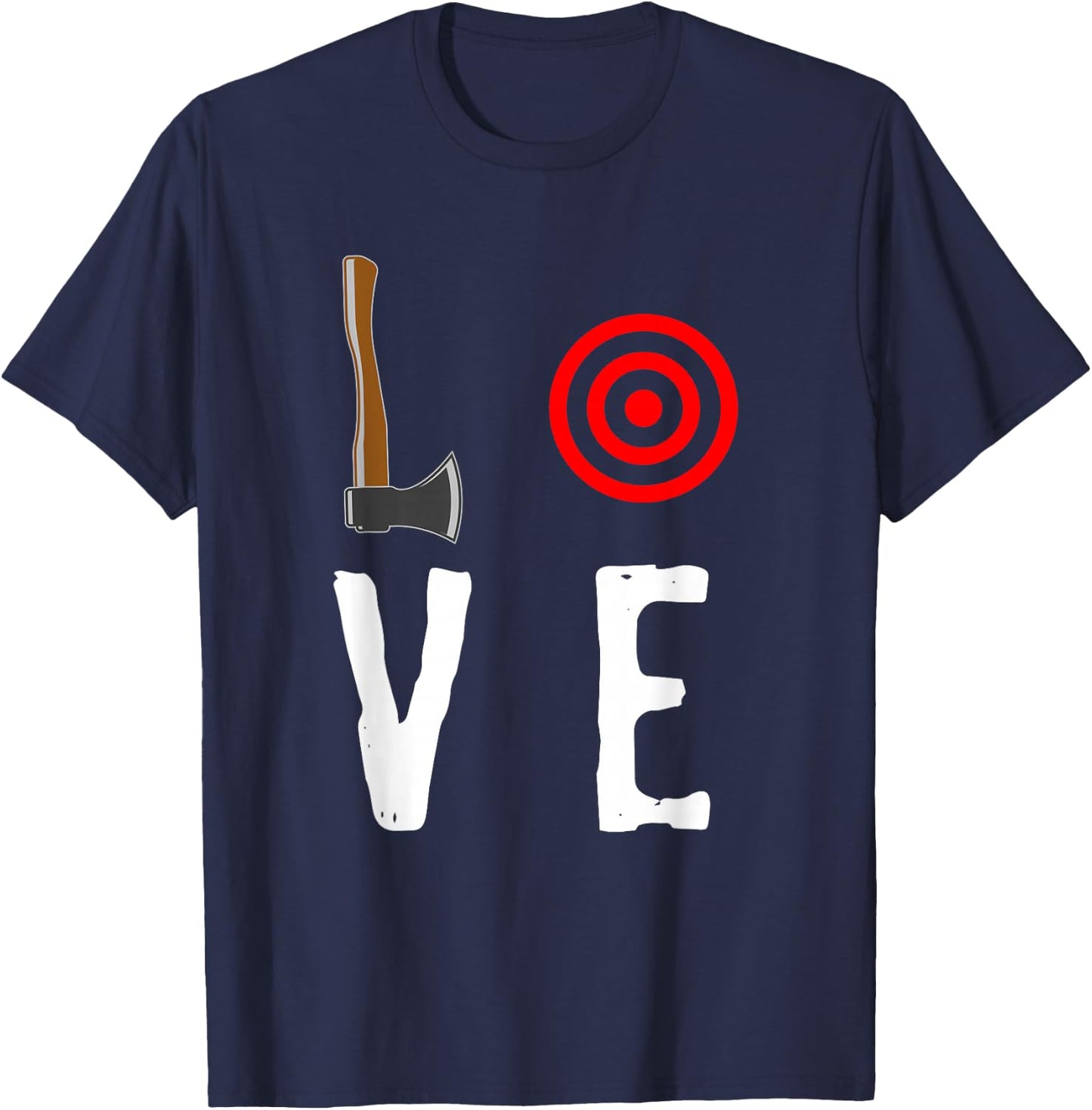 Love Axe Throwing Target Shirt Hatchet Thrower Gift T-Shirt - T-Shirt | Navy