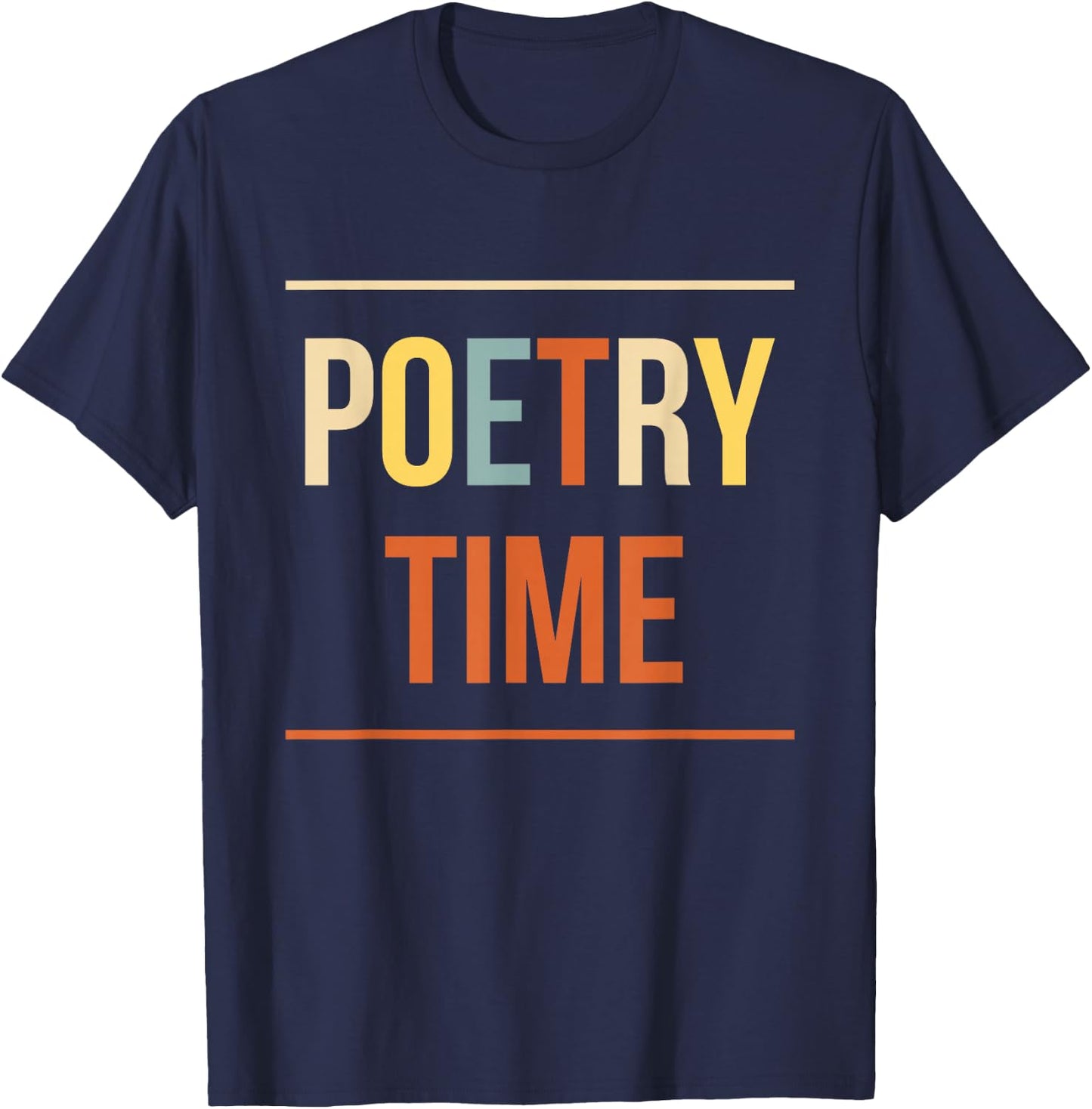 Poetry Time Poet Poem T-Shirt - T-Shirt | Navy