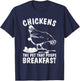 Funny Chickens Pet Poop Breakfast Backyard Farmer T-Shirt - T-Shirt | Navy