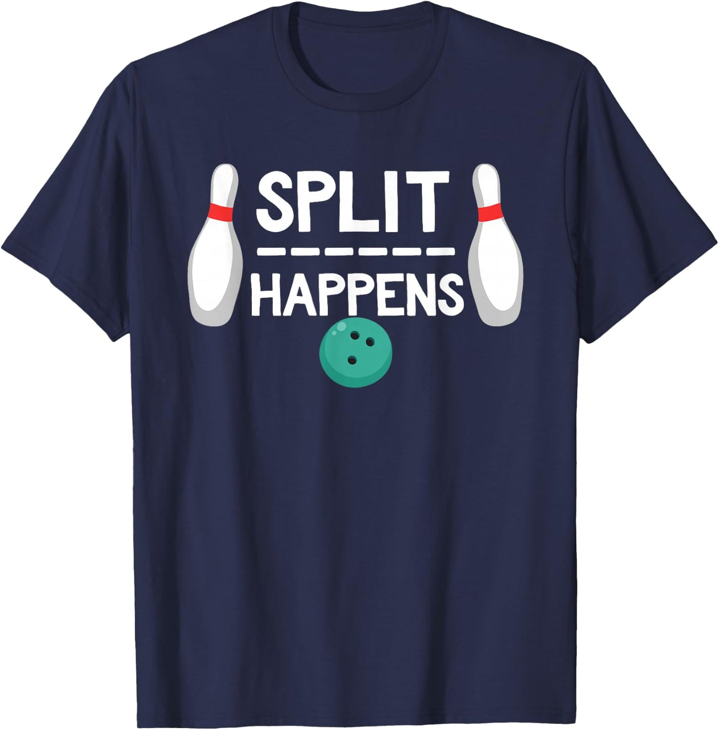 Split Happens Shirt Bowling T-Shirt - T-Shirt | Navy