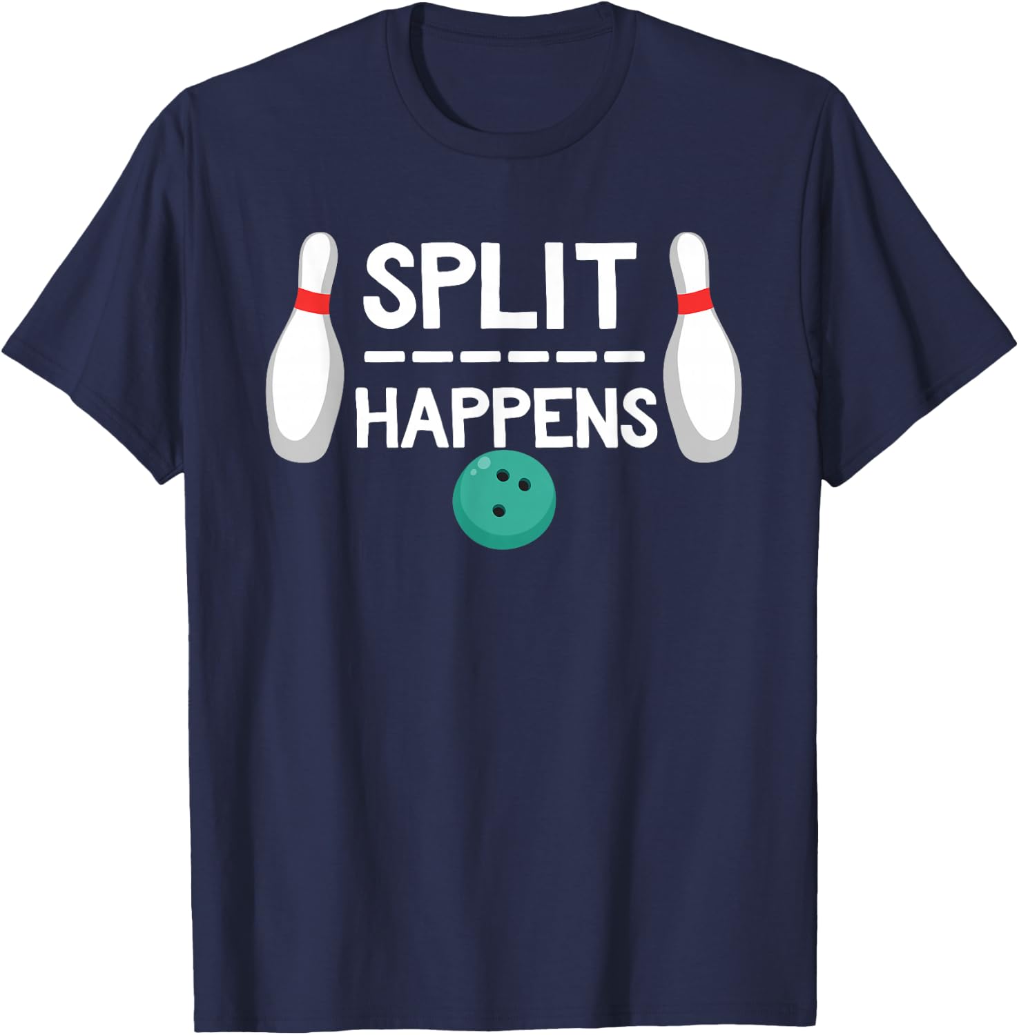 Split Happens Shirt Bowling T-Shirt - T-Shirt | Navy