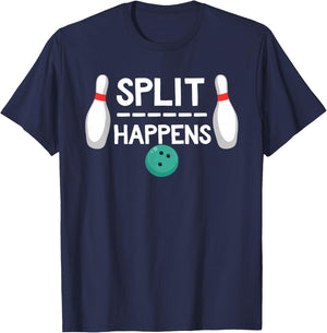 Split Happens Shirt Bowling T-Shirt - T-Shirt | Navy
