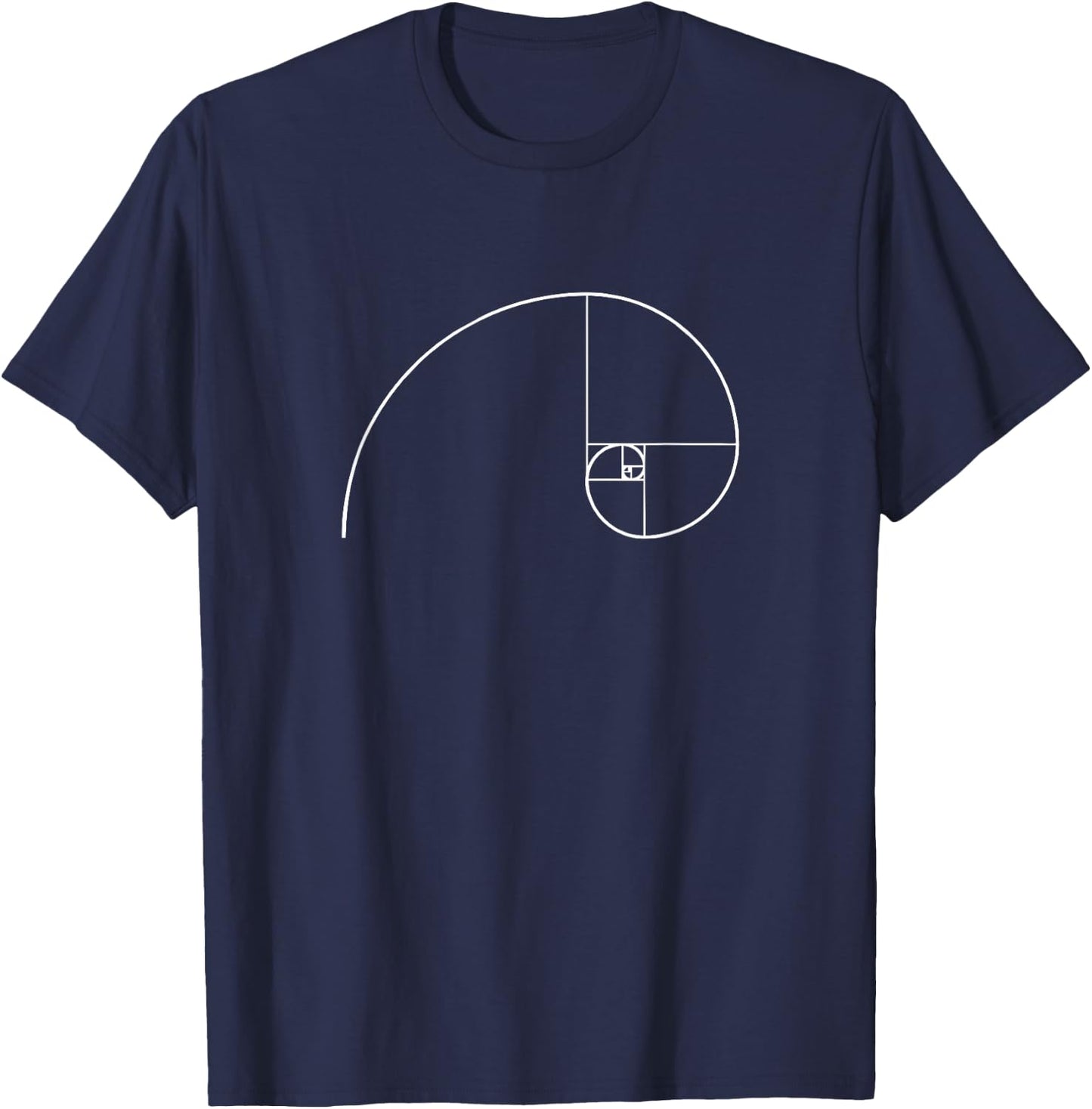 Fibonacci Spiral Golden Ratio Mathematics Geometry Shirt T-Shirt - T-Shirt | Navy