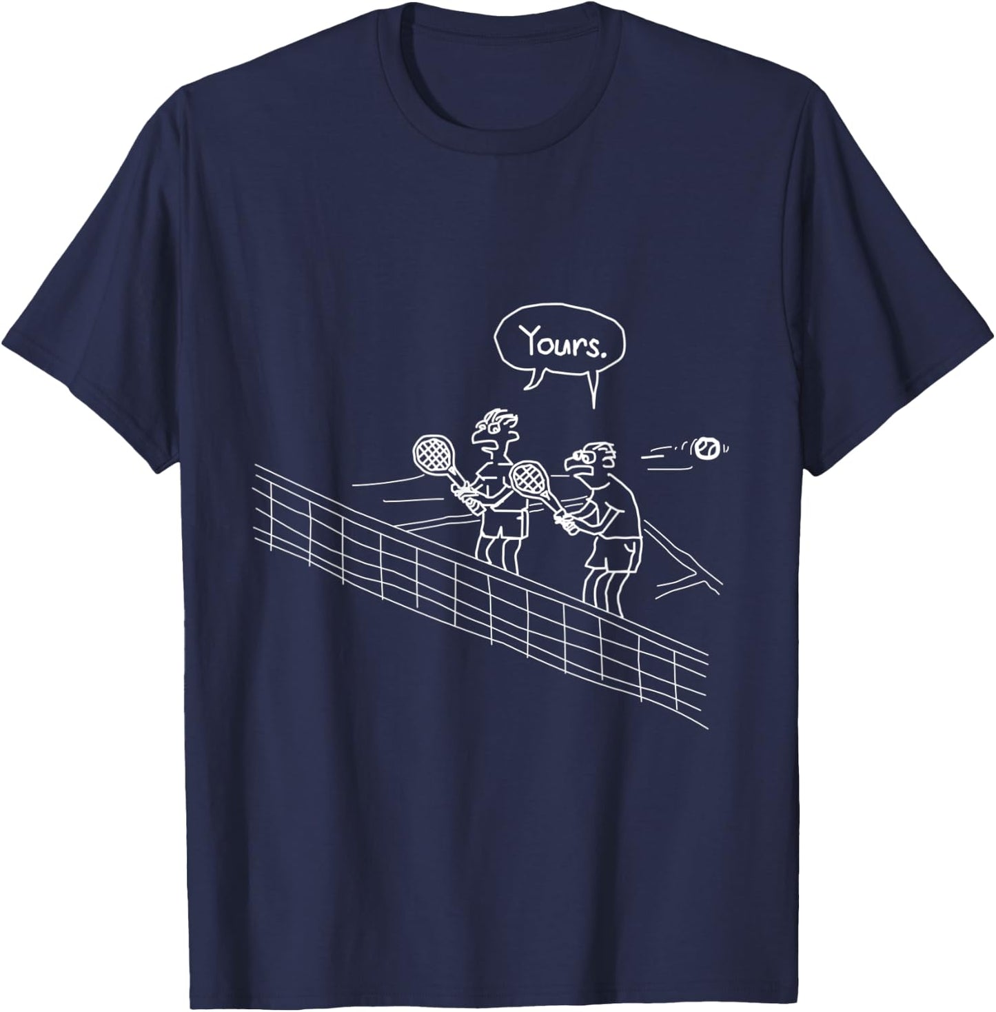 YOURS!! | Funny double tennis motif as a present fun gift T-Shirt - T-Shirt | Navy
