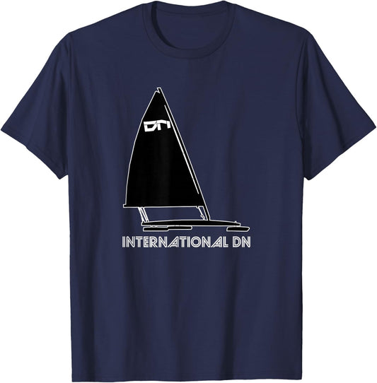 Ice Yachting and Ice Boat Graphic Design T-Shirt - T-Shirt | Navy