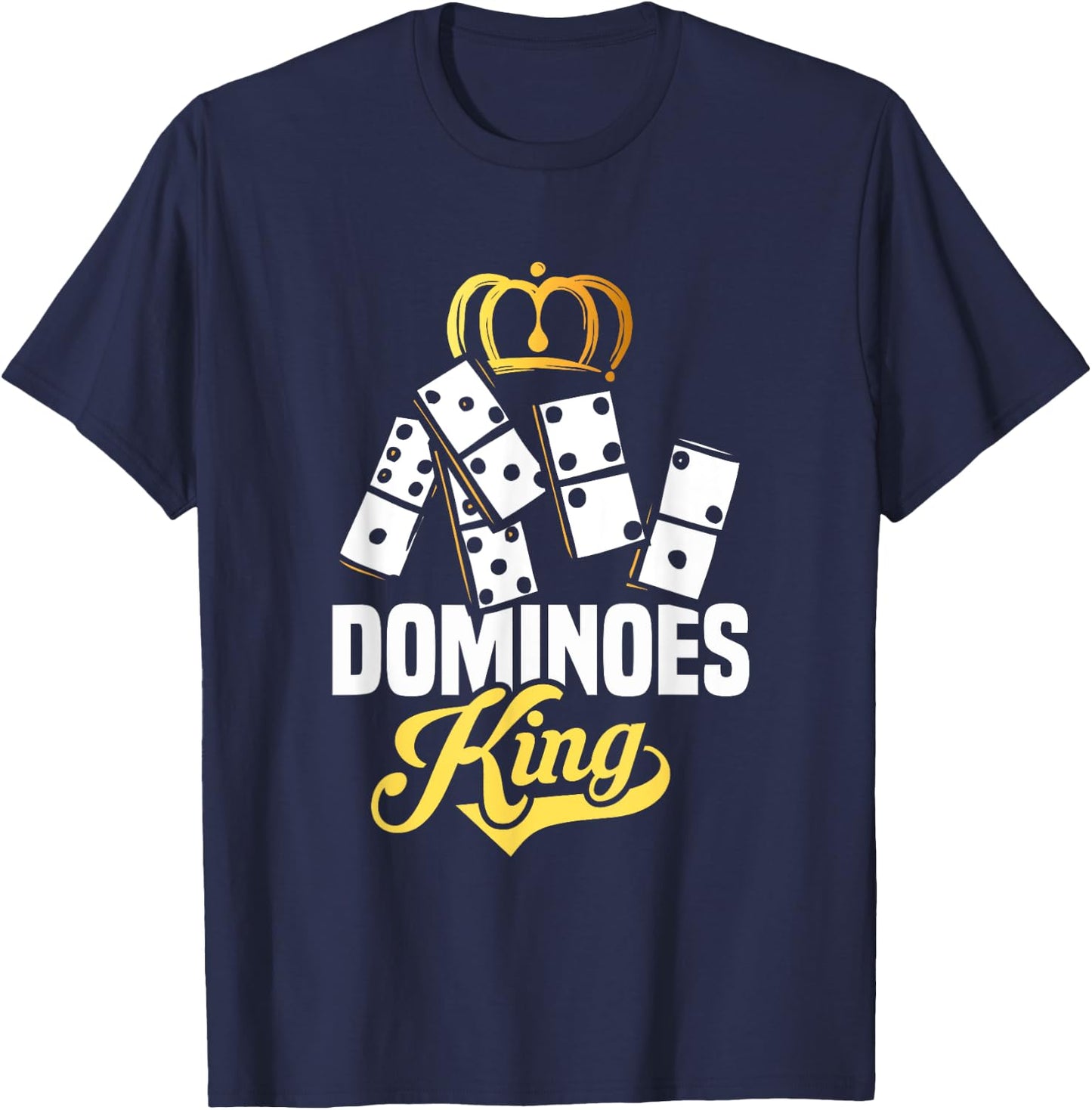 Dominoes King | Board Game | Domino T-Shirt - T-Shirt | Navy