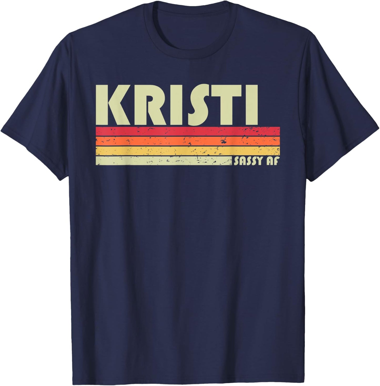 KRISTI Gift Name Personalized Retro Vintage 80s 90s Birthday T-Shirt - T-Shirt | Navy