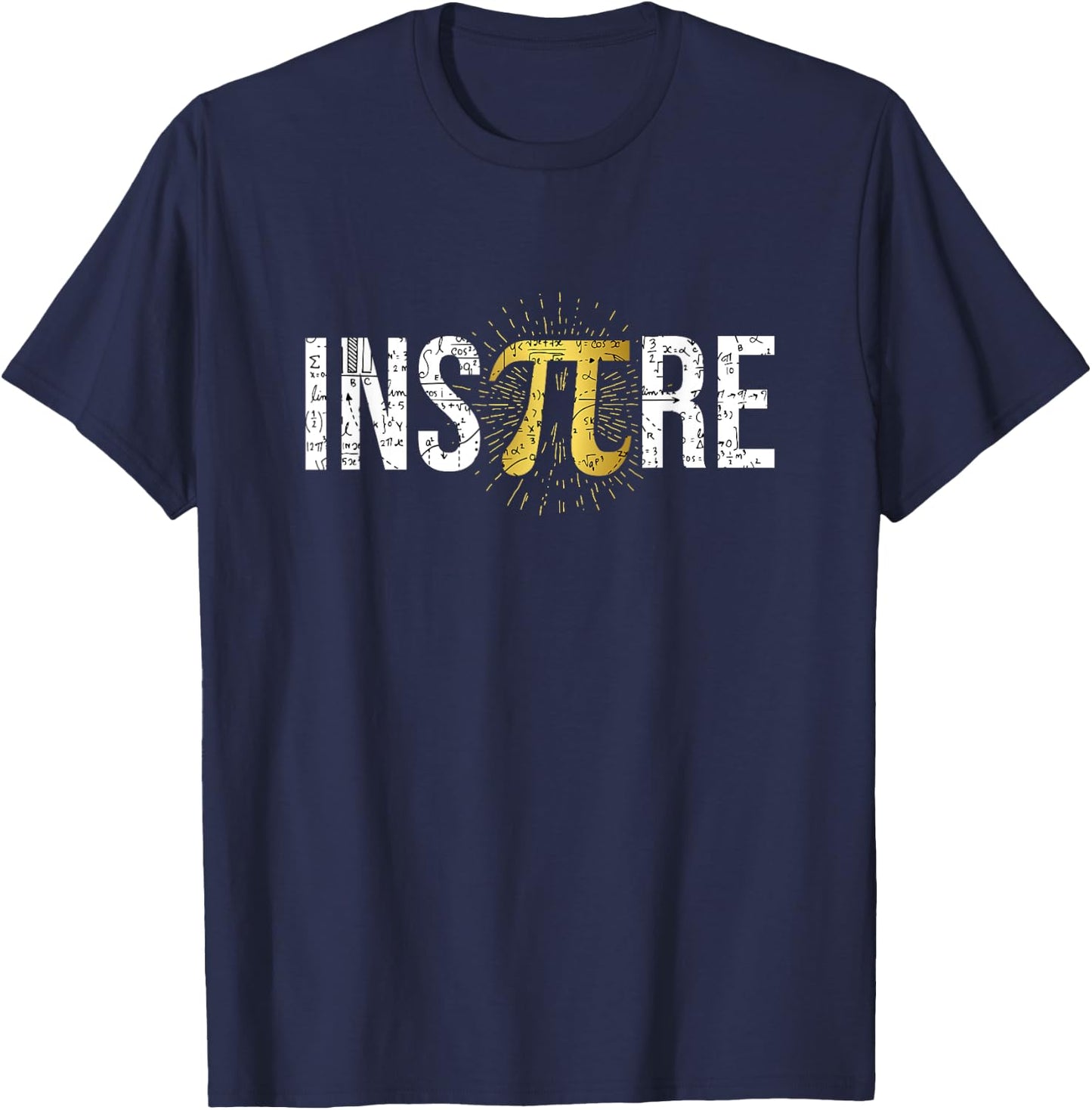 Inspire Pi Day 3.14 Symbol Math Teacher Science Nerd Geek Men Women Kids T-Shirt - T-Shirt | Navy