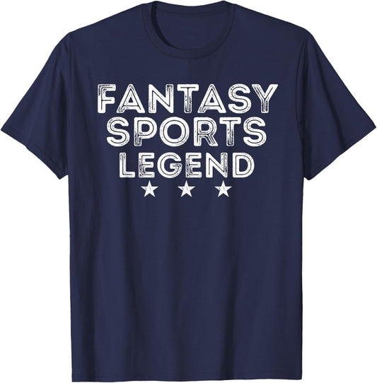 Fantasy Sports Legend Vintage Gift T-Shirt - T-Shirt | Navy