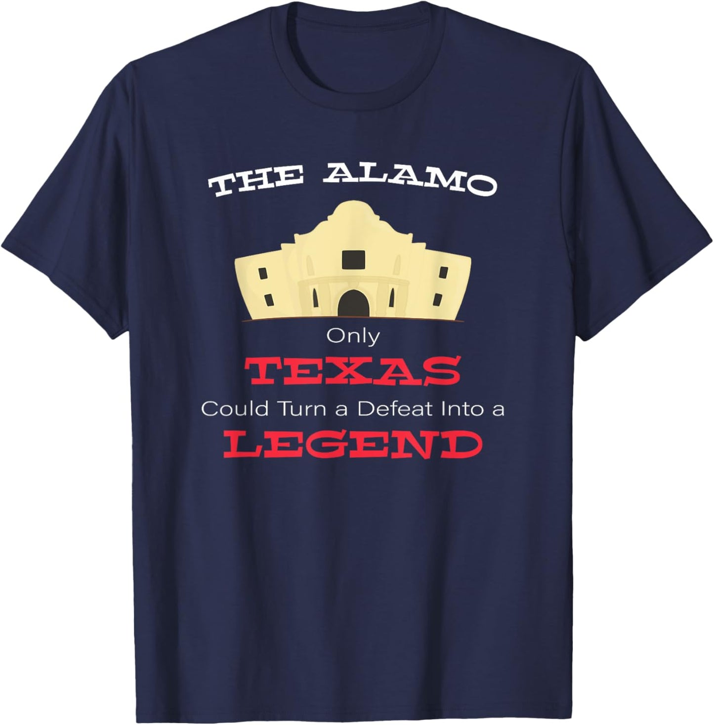 Texas History Alamo T-Shirt - T-Shirt | Navy