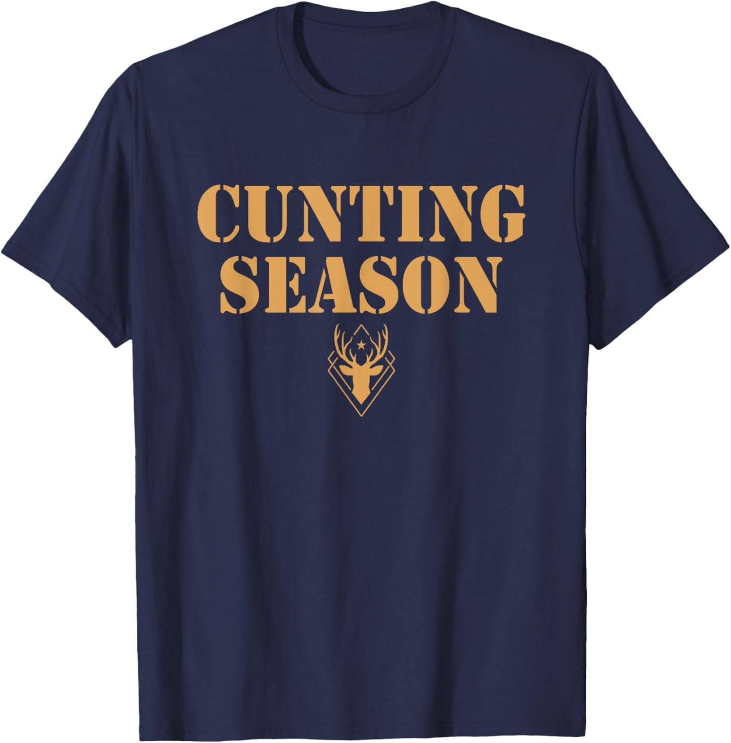 Cunting Season Shirt - Hunting Counting Season T-Shirt - T-Shirt | Navy