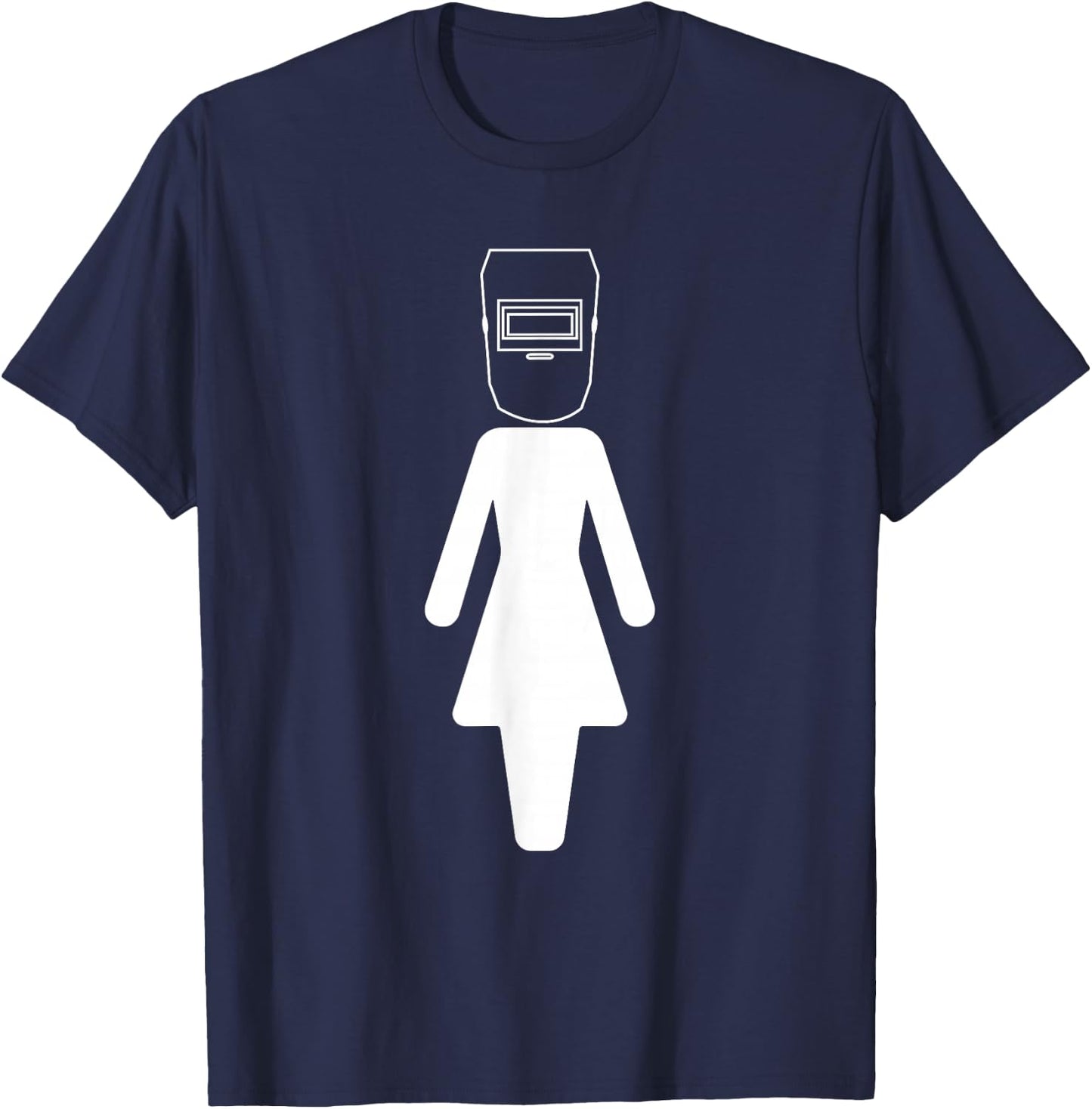 Welder Woman Girl Welding Wife Mother T-Shirt - T-Shirt | Navy