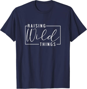 Raising Wild Thing Mother's Day Mom Present Fathers Day Dad T-Shirt - T-Shirt | Navy