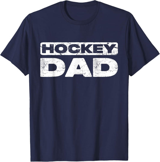 Hockey Dad Shirt Men Fathers Day T-Shirt - T-Shirt | Navy