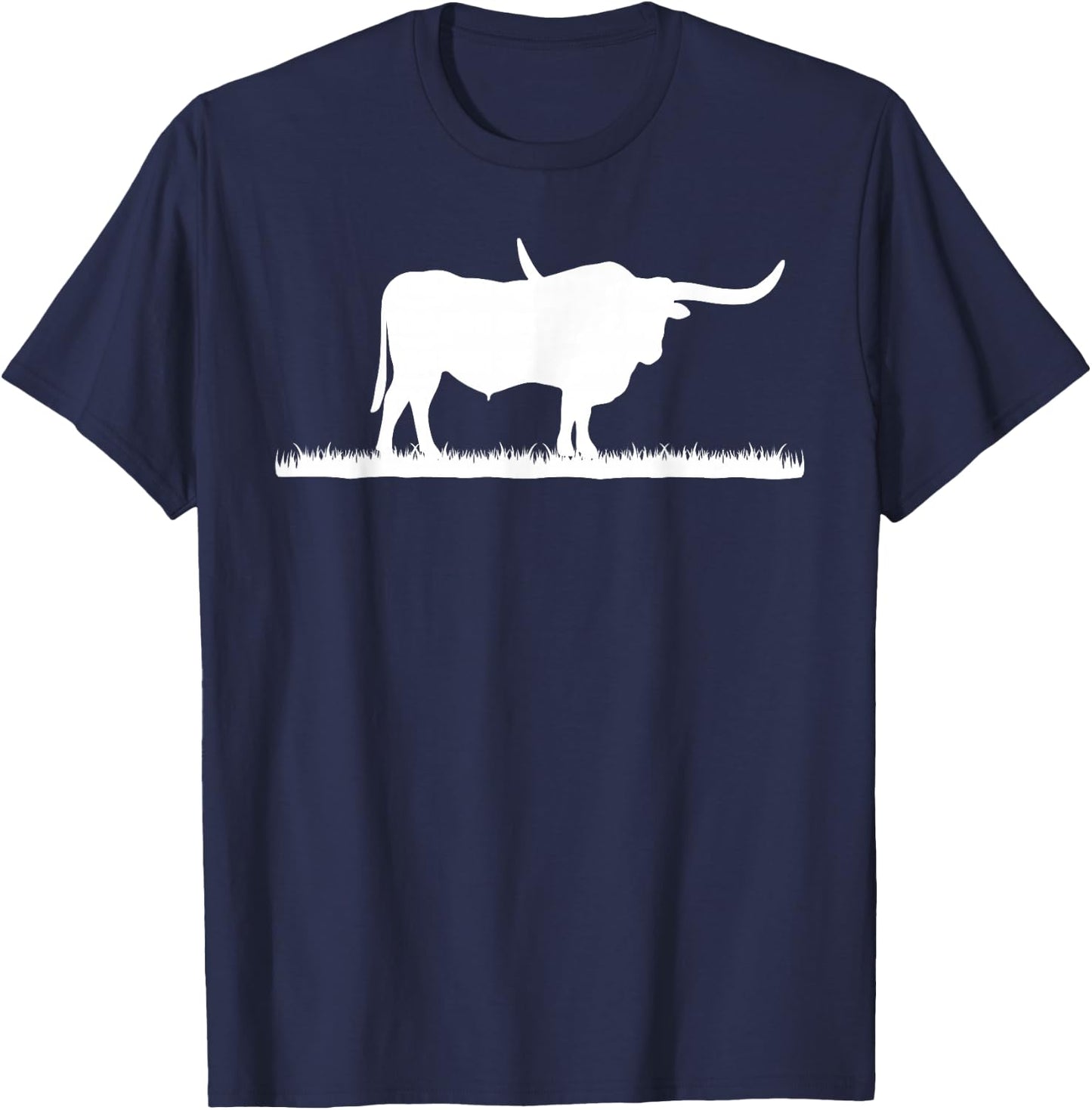 Texas Longhorn Rancher - Longhorn Cow For Cattle Farmer T-Shirt - T-Shirt | Navy