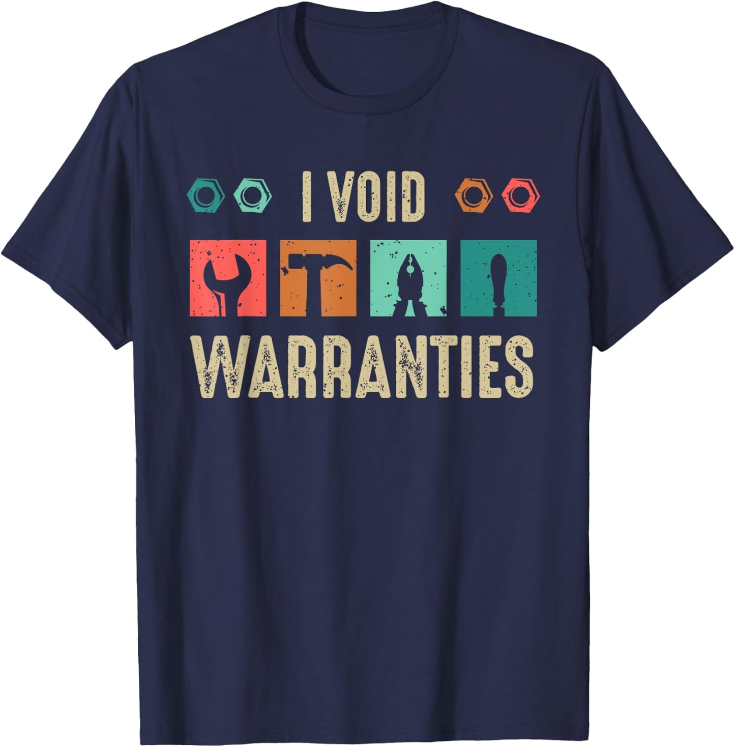 I void Warranties Car Mechanic T-Shirt - T-Shirt | Navy