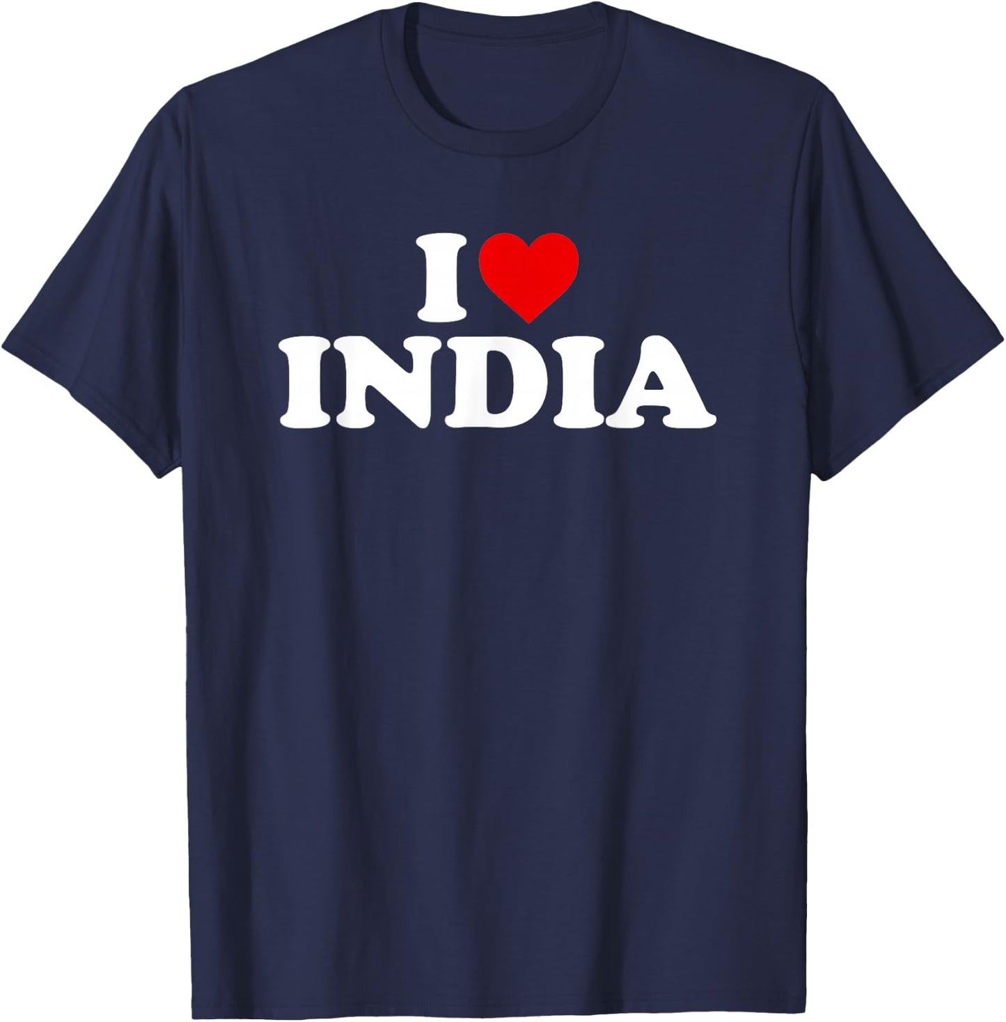 I Love India - Heart T-Shirt - T-Shirt | Navy