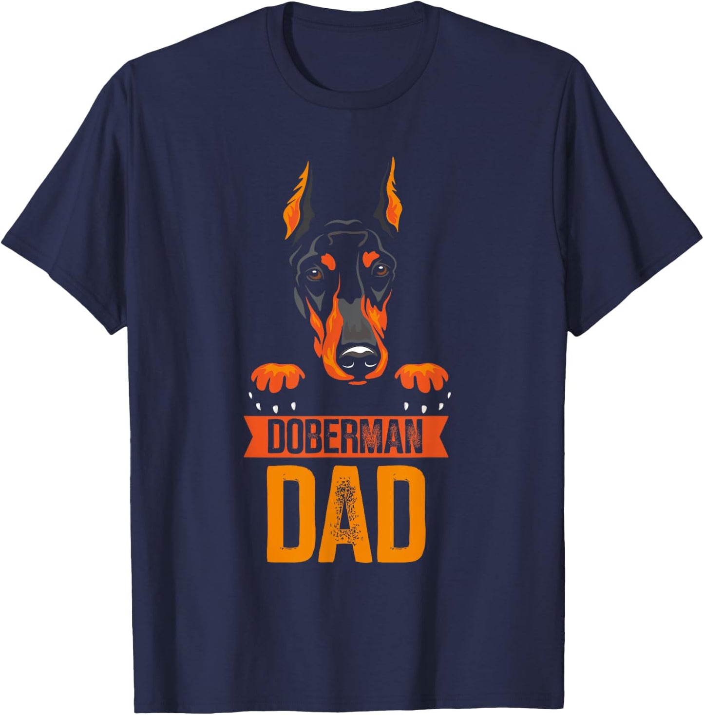 Pinscher Dobermans Doberman Love Owner Father's - Dog Themed - -Adults - Black - Small - Short Sleeve - Classic Fit - Imported T-Shirt - T-Shirt | Navy
