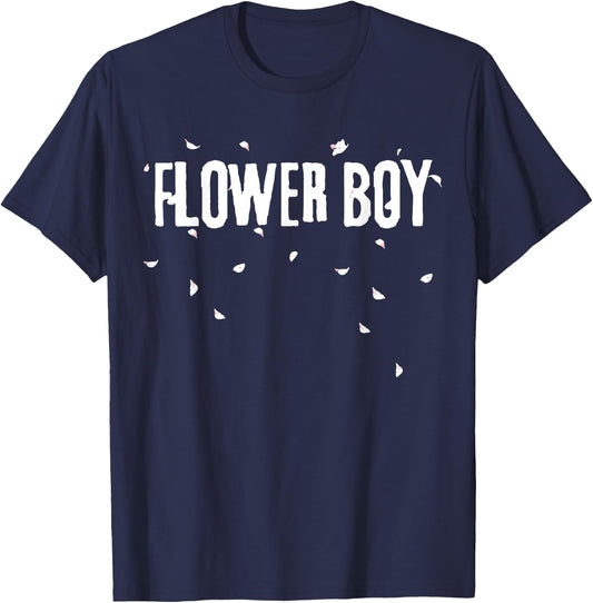 Wedding Party BEST FLOWER BOY T-Shirt - T-Shirt | Navy
