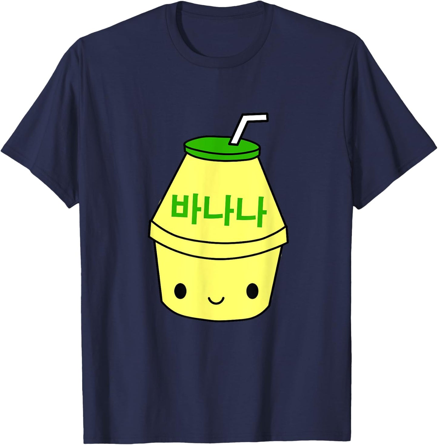 Cute Banana Milk Shirt Korean Kpop Japan Harajuku Kawaii T-Shirt - T-Shirt | Navy