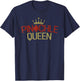 Pinochle Queen Playing Card Game Players T-Shirt - T-Shirt | Navy