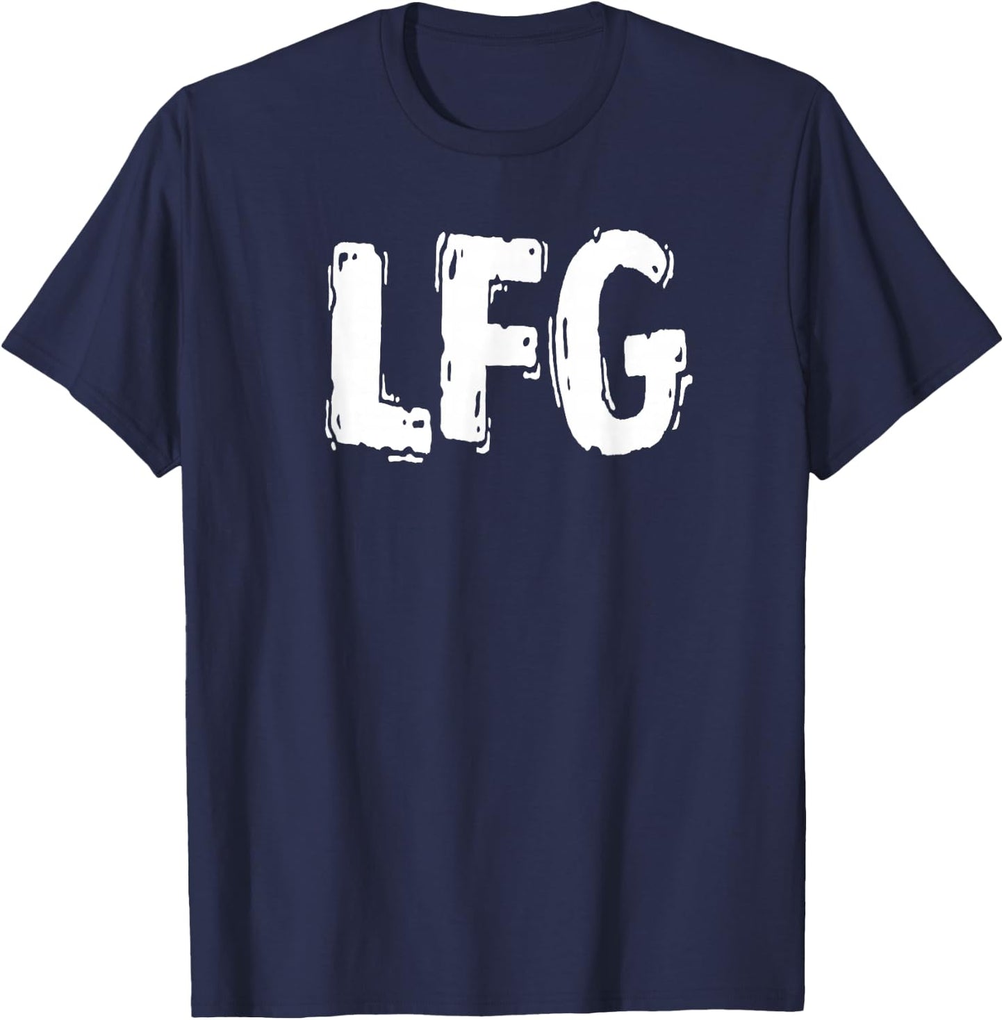 Lfg Bold Text T-Shirt - T-Shirt | Navy