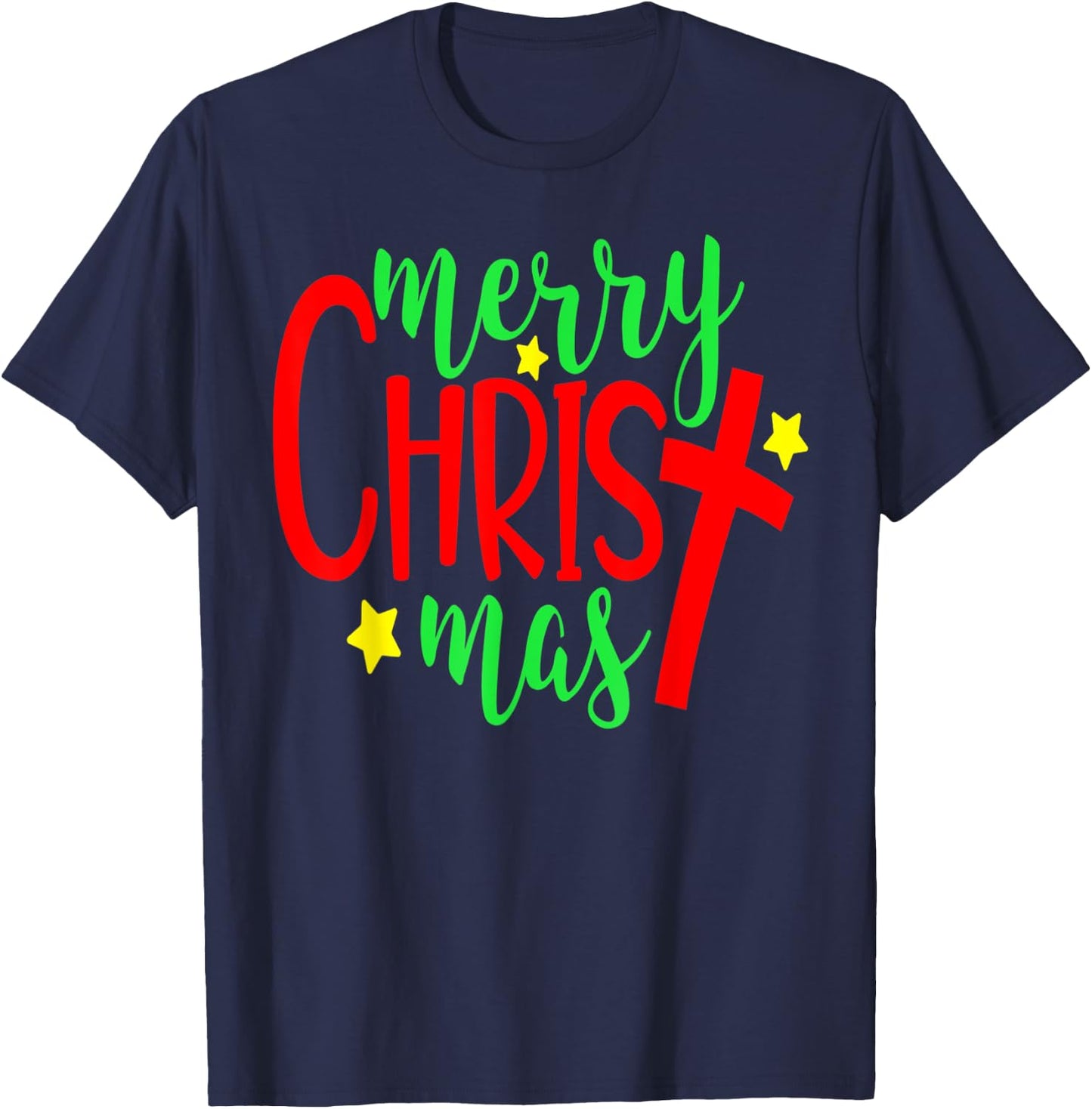 Merry Christmas-Christmas Christian Costume T Shirt T-Shirt - T-Shirt | Navy