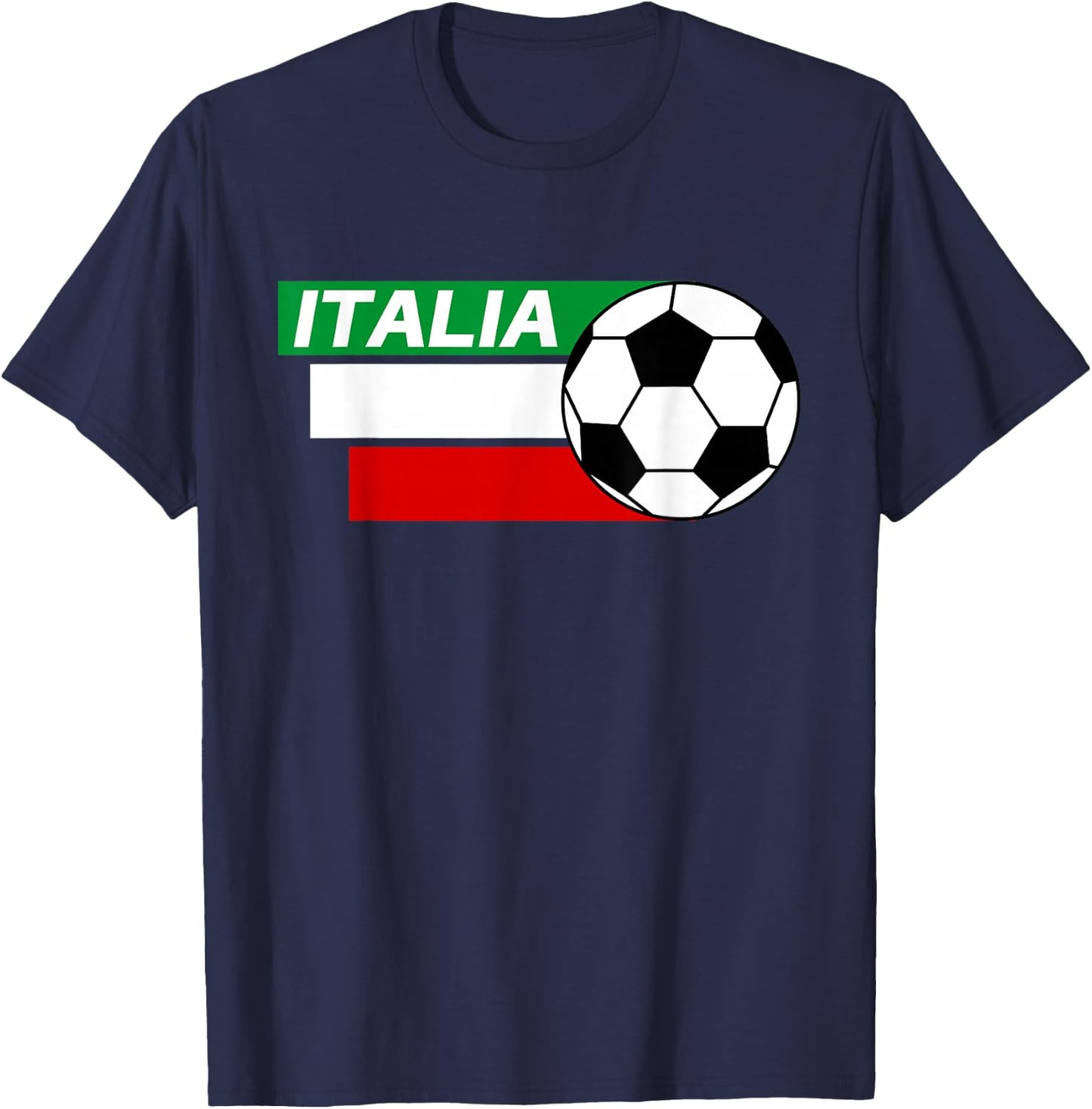 Italy Soccer shirt. Italian flag colors soccer T-Shirt - T-Shirt | Navy