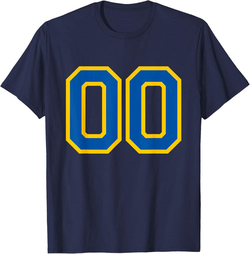 Number #00 Blue Yellow Favorite Number