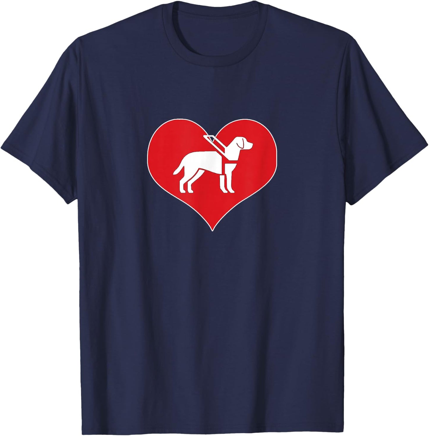 Guide Dog Love! Low Vision, Blind T-Shirt - T-Shirt | Navy
