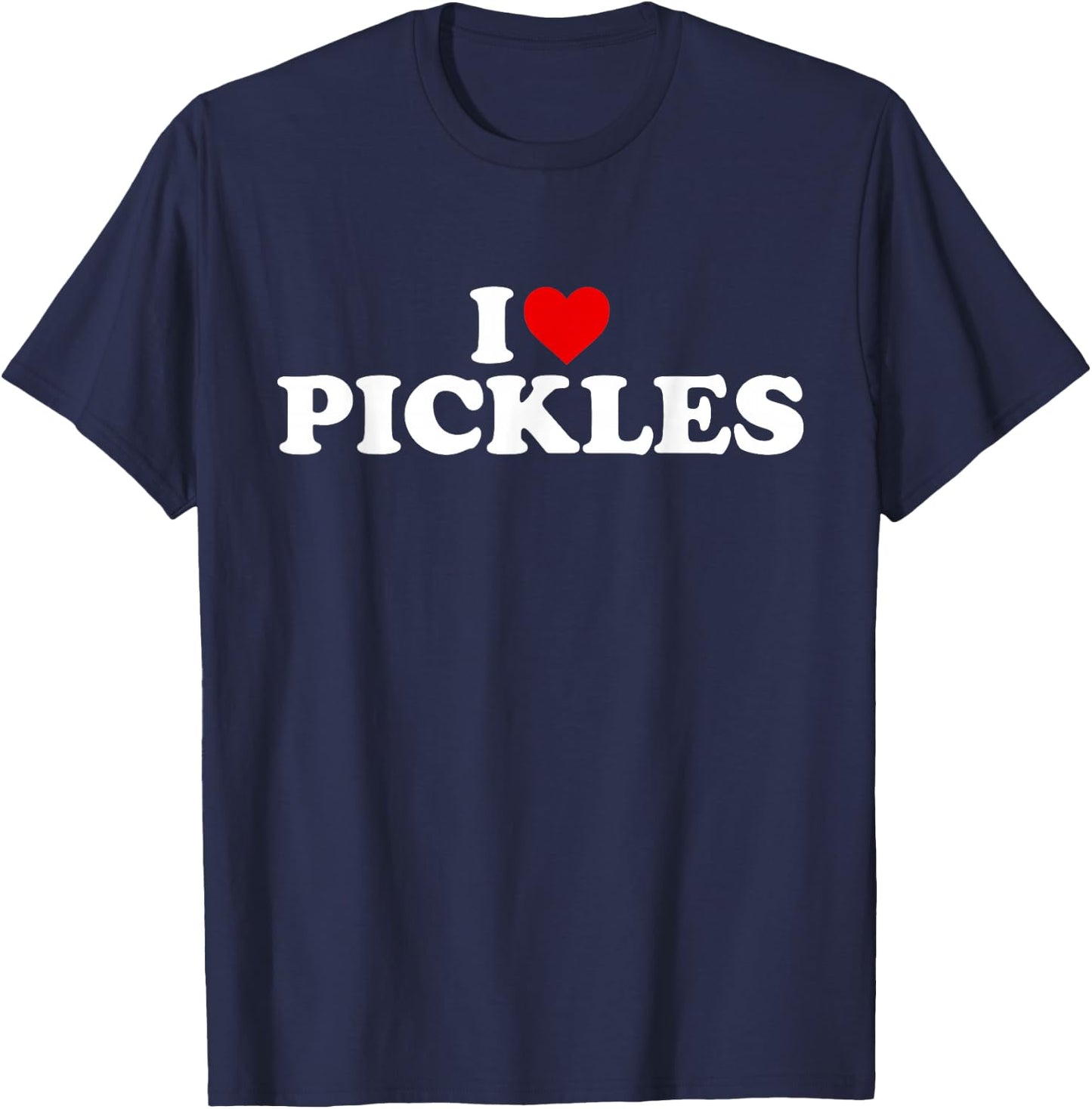 I Love Pickles - Heart T-Shirt - T-Shirt | Navy