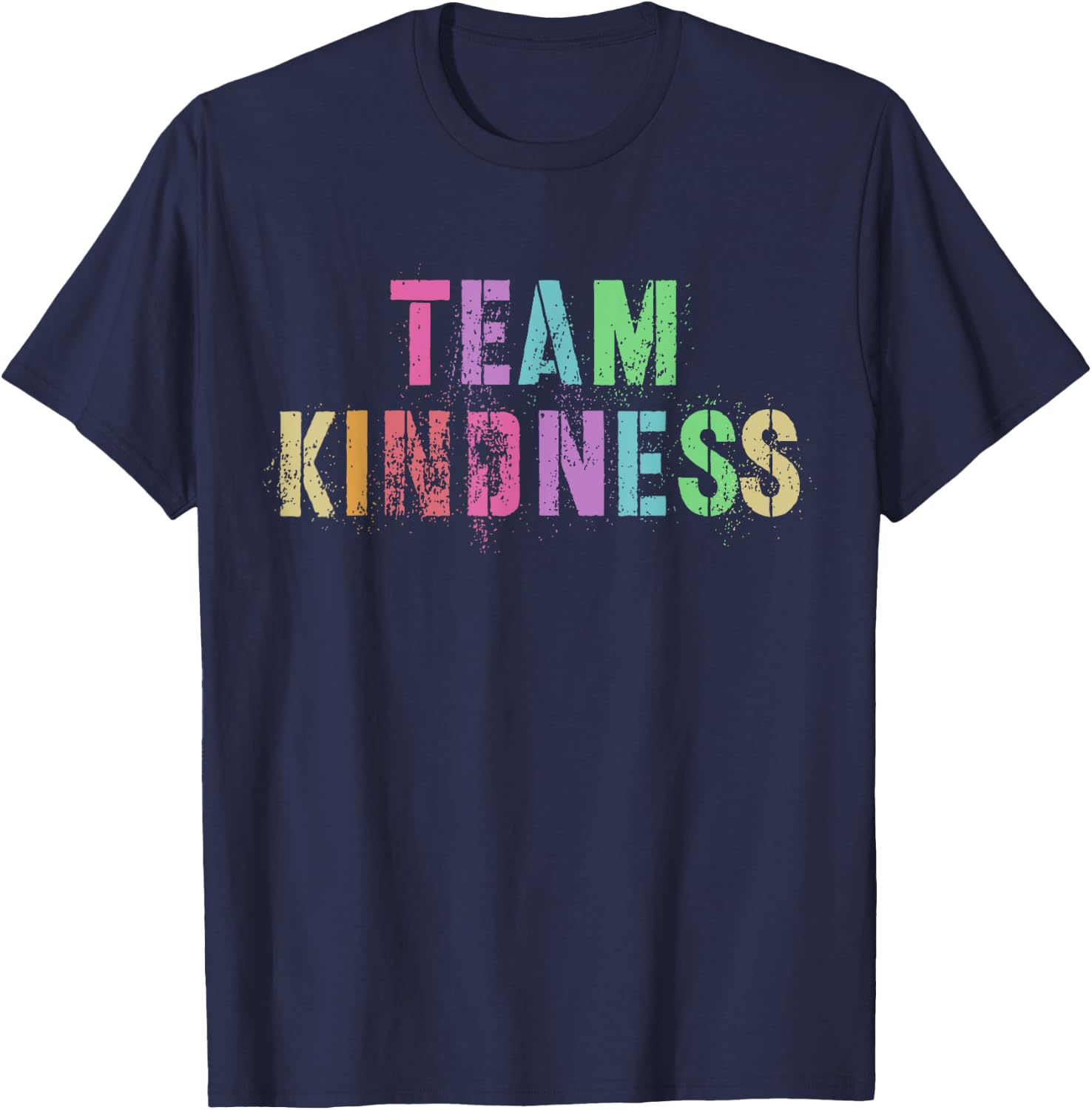Vintage TEAM KINDNESS Teacher Be Kind Buddy Unity Day SPED T-Shirt - T-Shirt | Navy