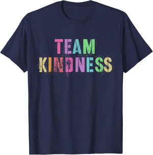 Vintage TEAM KINDNESS Teacher Be Kind Buddy Unity Day SPED T-Shirt - T-Shirt | Navy