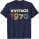 Vintage 1970 Shirt Men Women 55th Birthday T-Shirt - T-Shirt | Navy