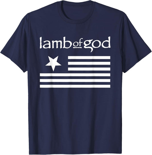 Lamb of God – Flag T-Shirt - T-Shirt | Navy