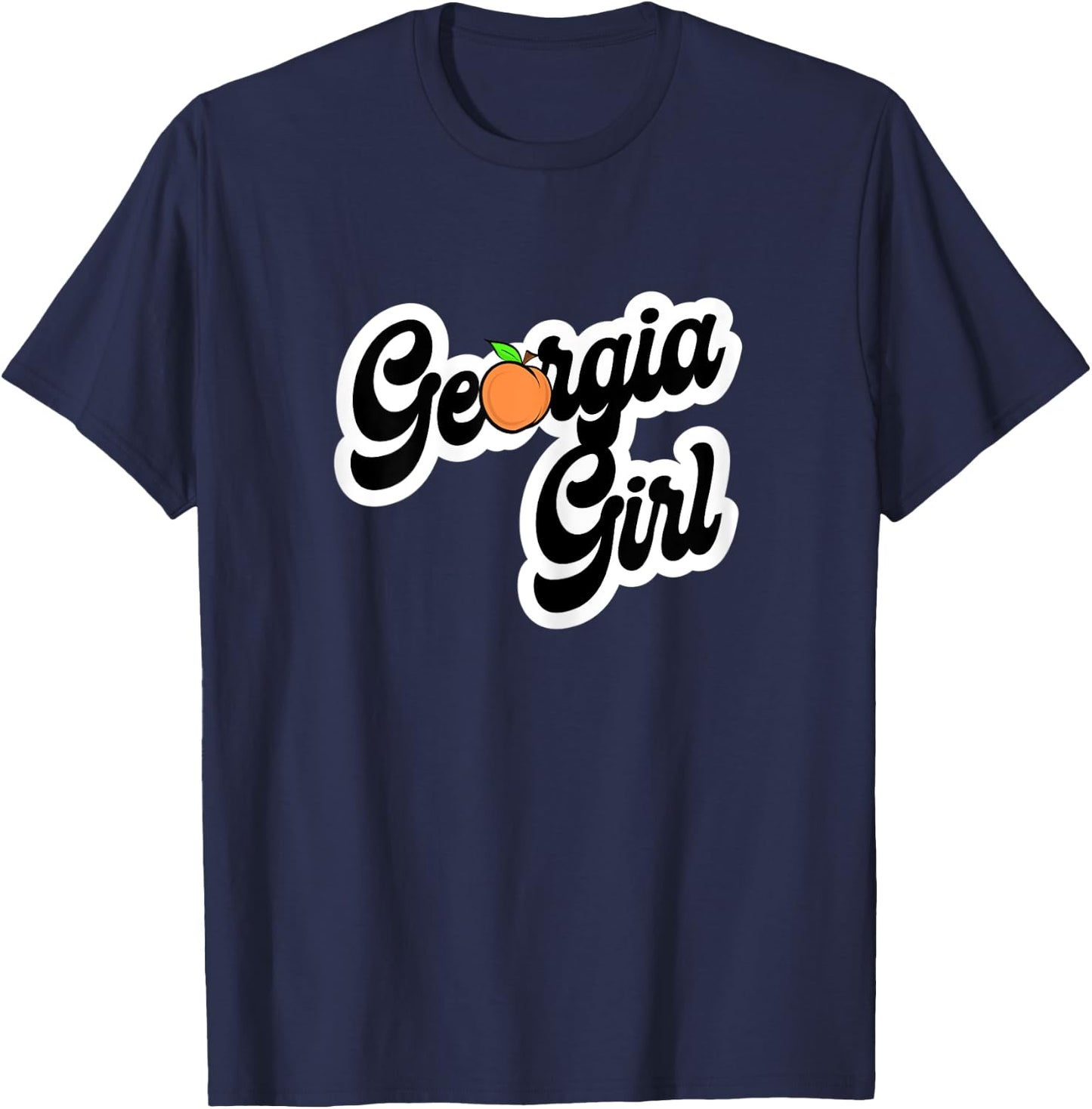 Georgia Girl product vintage Peach T-Shirt - T-Shirt | Navy