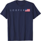 The Great Loop Looper Boating US American Flag T-Shirt - T-Shirt | Navy