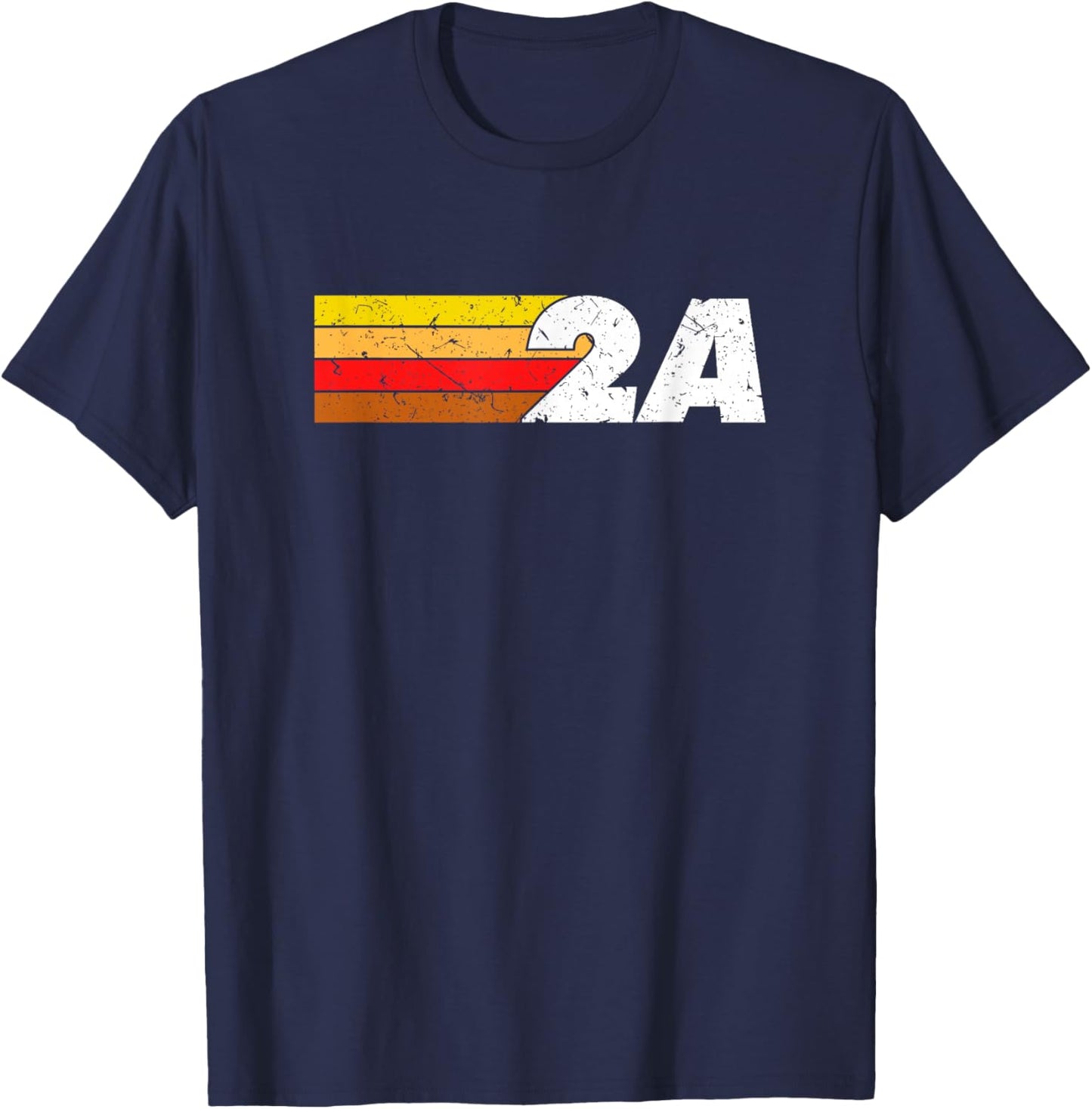 2A 2nd Amendment - Pro Gun Second Amendment T-Shirt - T-Shirt | Navy