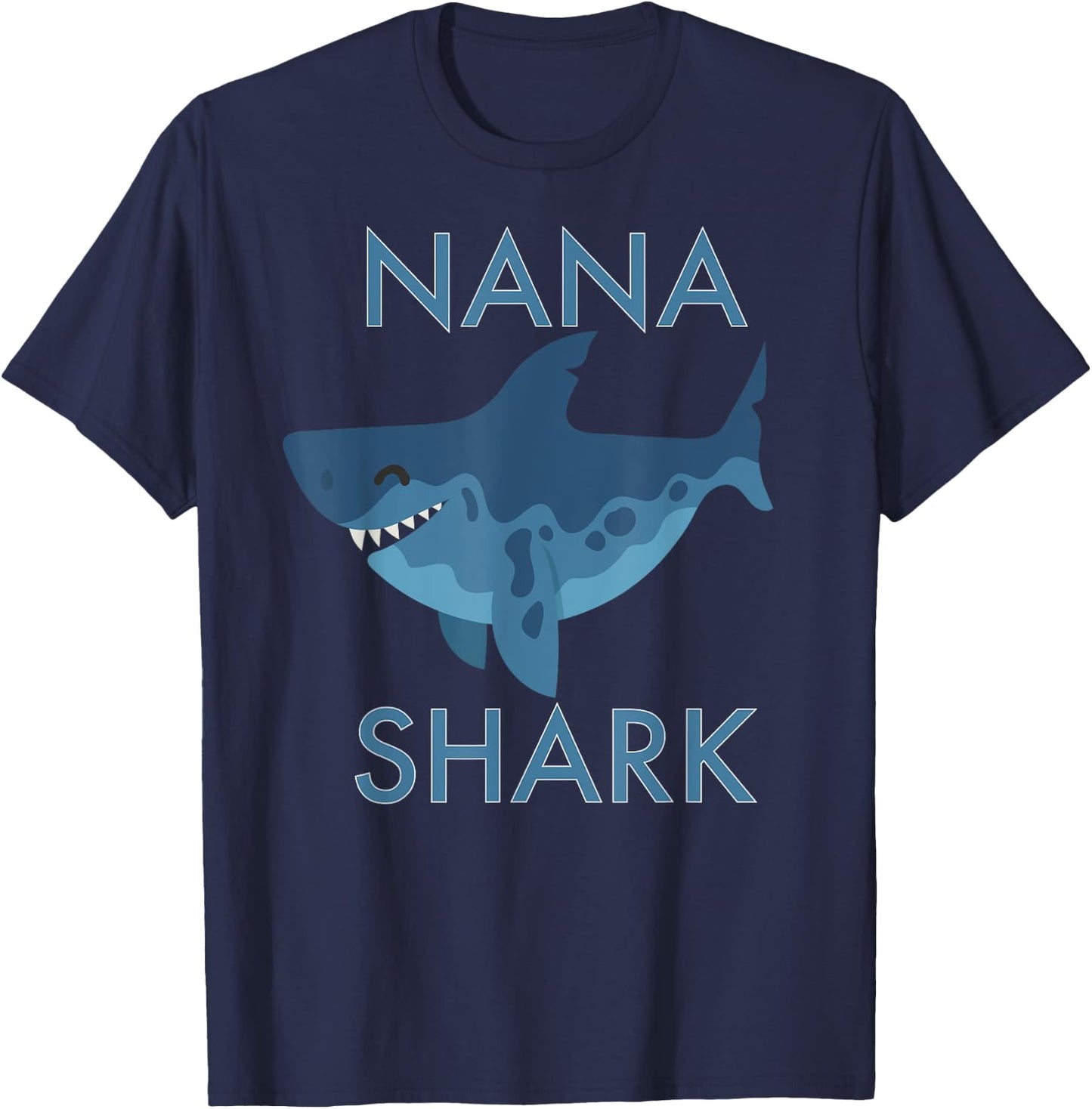 Cute Nana Shark Grandma Matching Family T-Shirt - T-Shirt | Navy