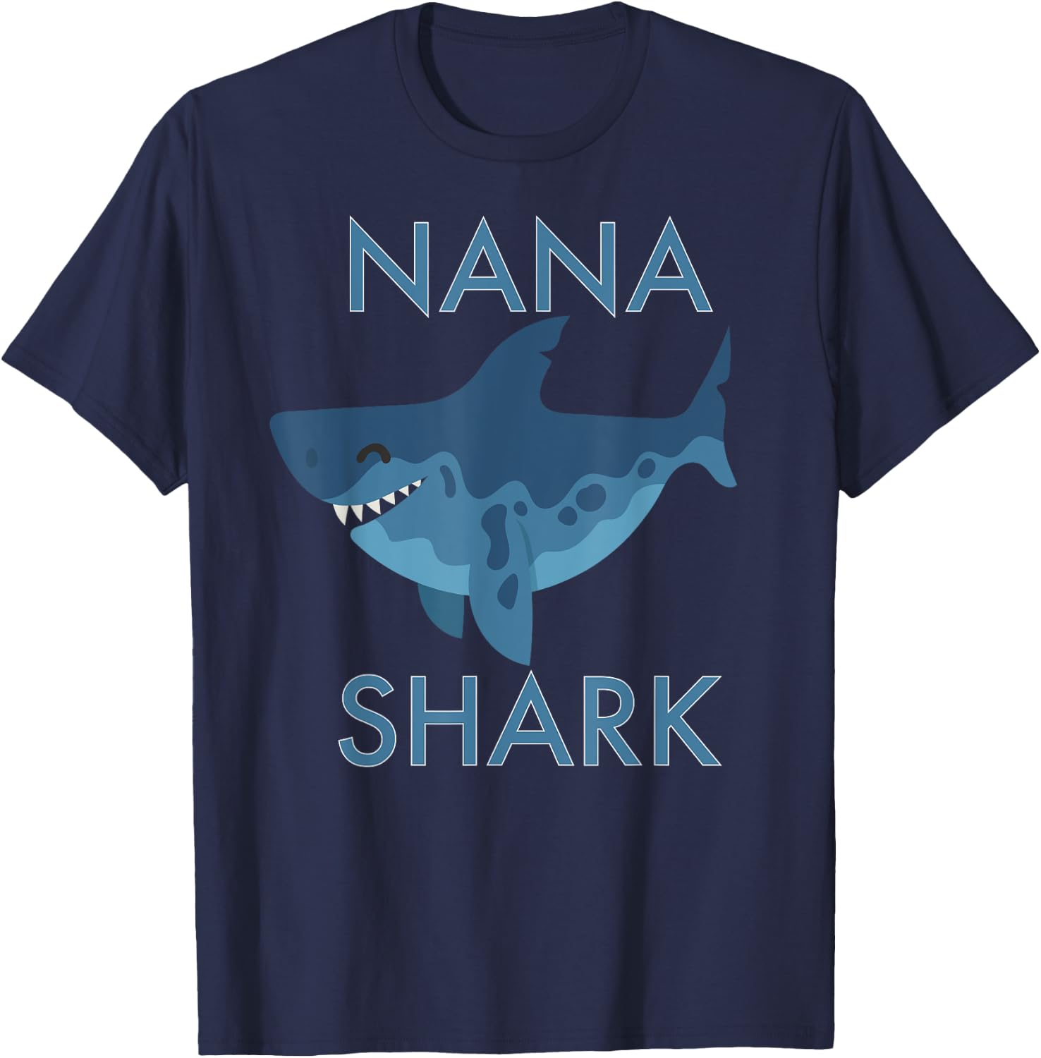 Cute Nana Shark Grandma Matching Family T-Shirt - T-Shirt | Navy